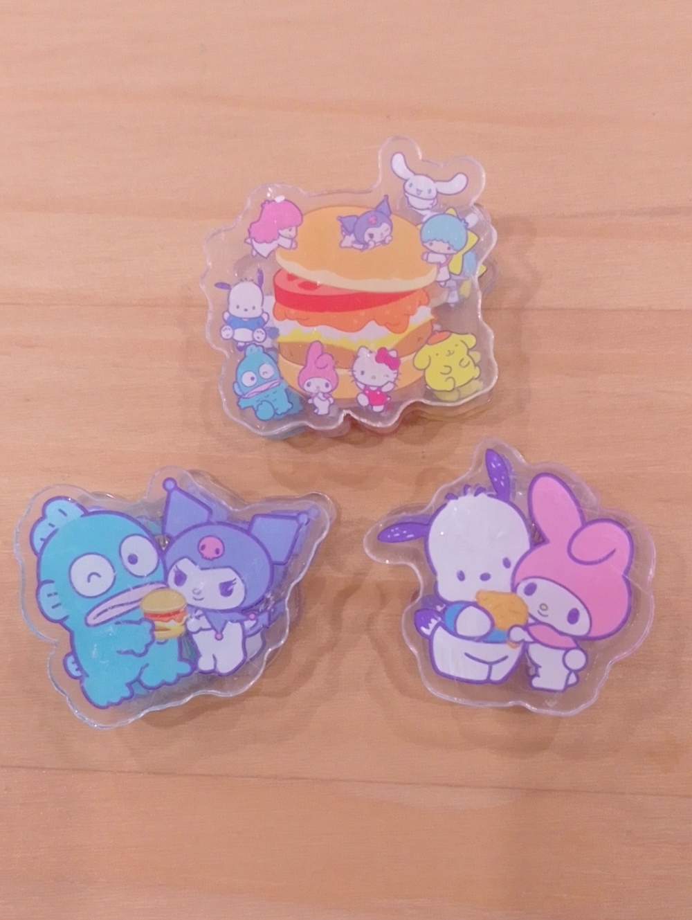 Set 3 Pochacco Hangyodon Snack Chip Bag Paper Plastic Clip